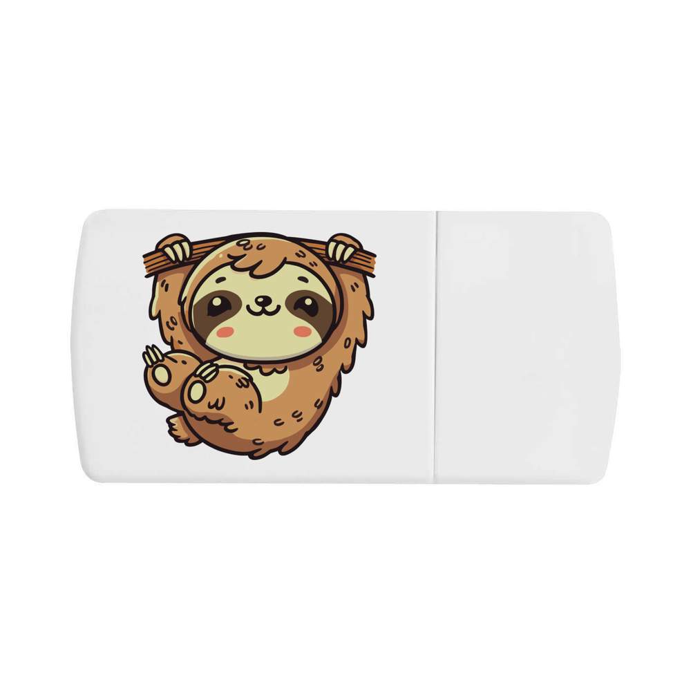 'Cute Baby Sloth' Pill Box with Tablet Splitter (PI00035856)