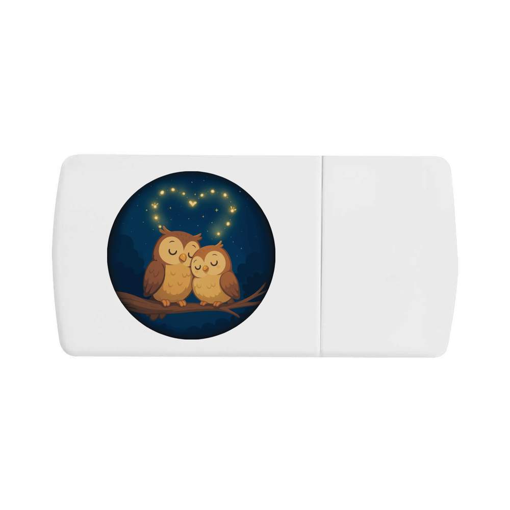 'Sweetheart Owls' Pill Box with Tablet Splitter (PI00036689)