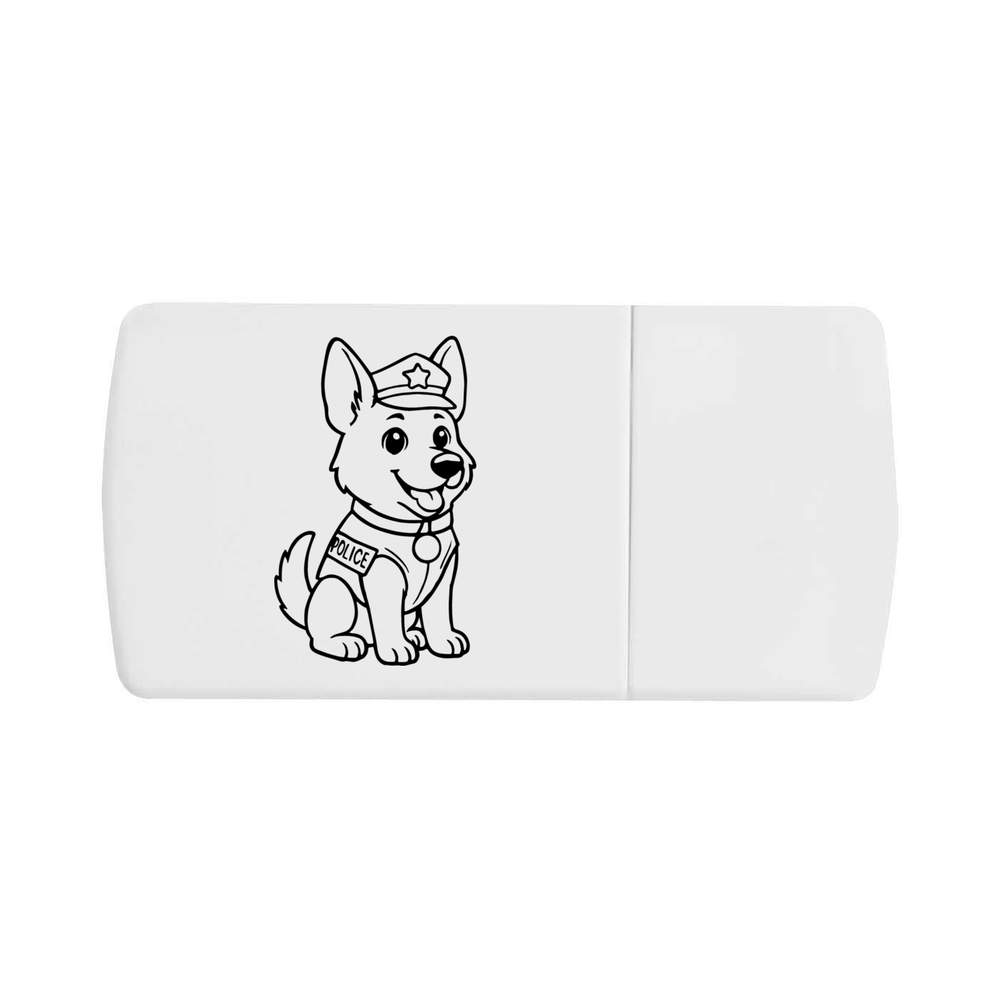 'German Shepherd Police Dog' Pill Box with Tablet Splitter (PI00036717)