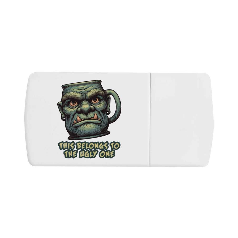 'Funny Ugly Mug' Pill Box with Tablet Splitter (PI00036977)