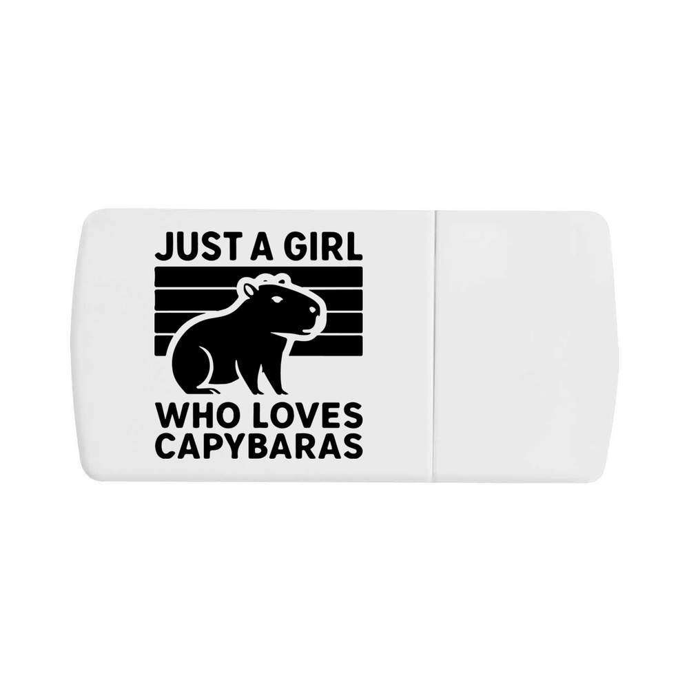 'Just a Capybara Lover' Pill Box with Tablet Splitter (PI00037439)