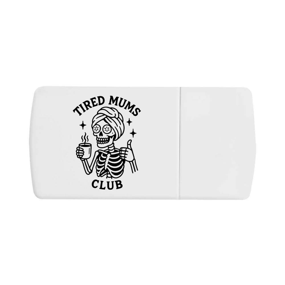'Tired Mums Club' Pill Box with Tablet Splitter (PI00037749)