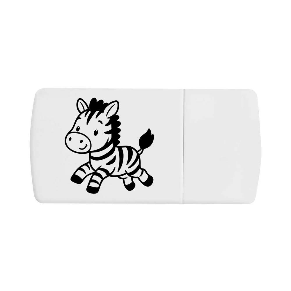 'Cute Running Zebra' Pill Box with Tablet Splitter (PI00038655)
