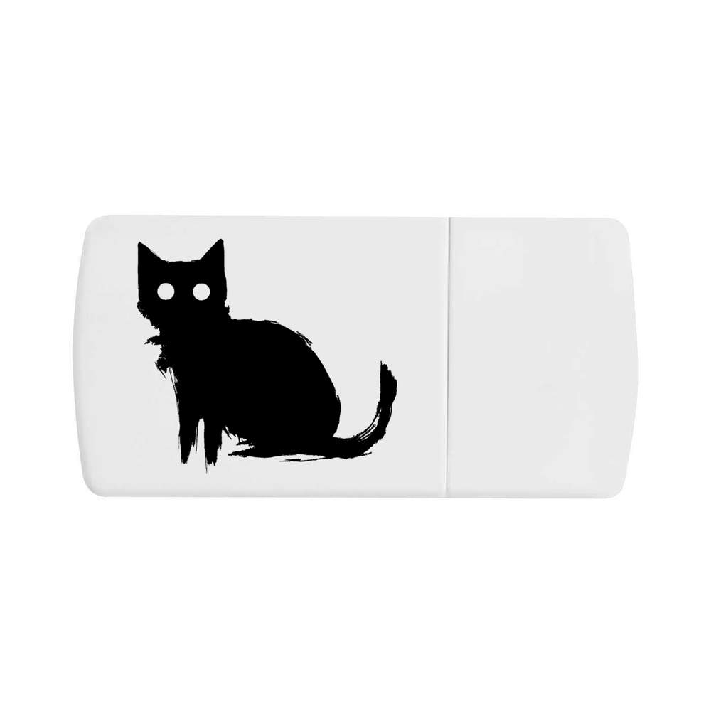 'Simple Cat Motif' Pill Box with Tablet Splitter (PI00039199)