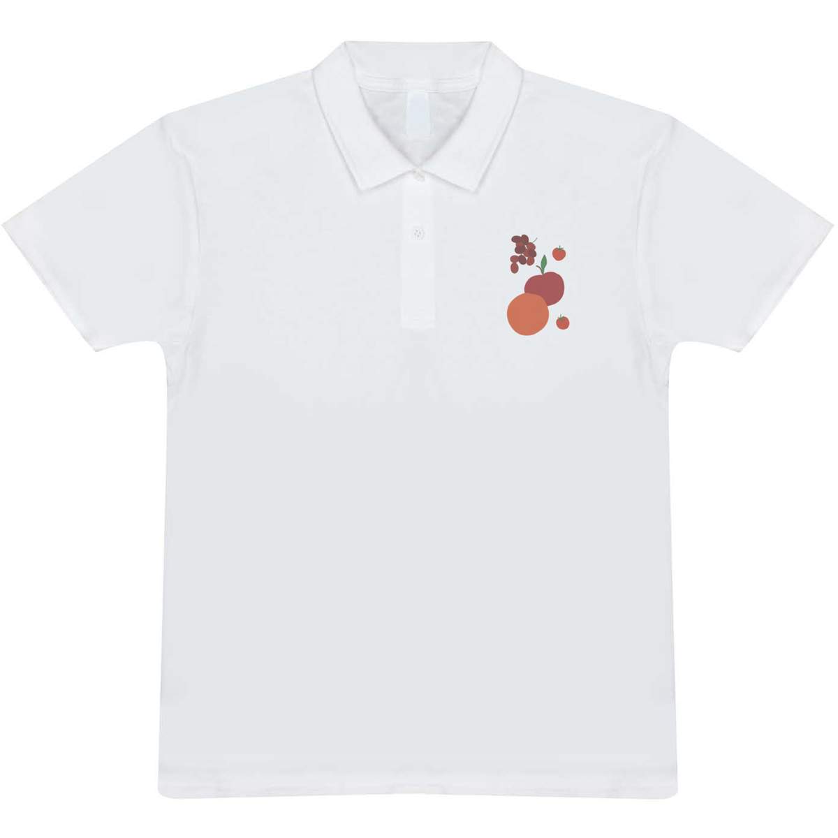 'Juicy Summer Fruits' Adult Polo Shirt / T-Shirt (L, White) (PL00360646)