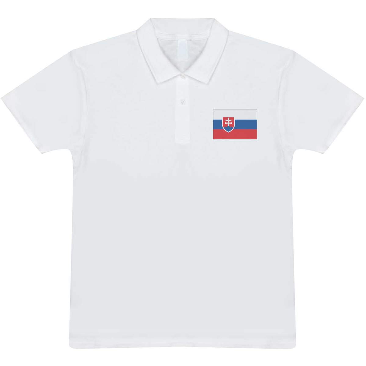 'Slovakia Flag' Adult Polo Shirt / T-Shirt (M, White) (PL00016250)