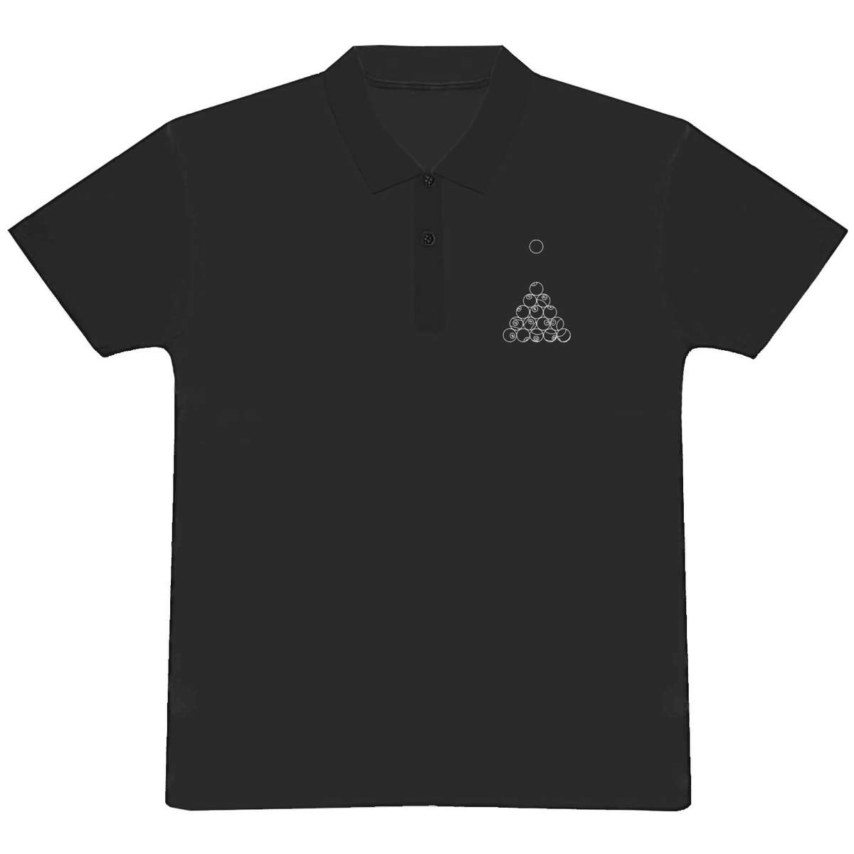 'Pool Balls' Adult Polo Shirt / T-Shirt (M, Black) (PL00161545)