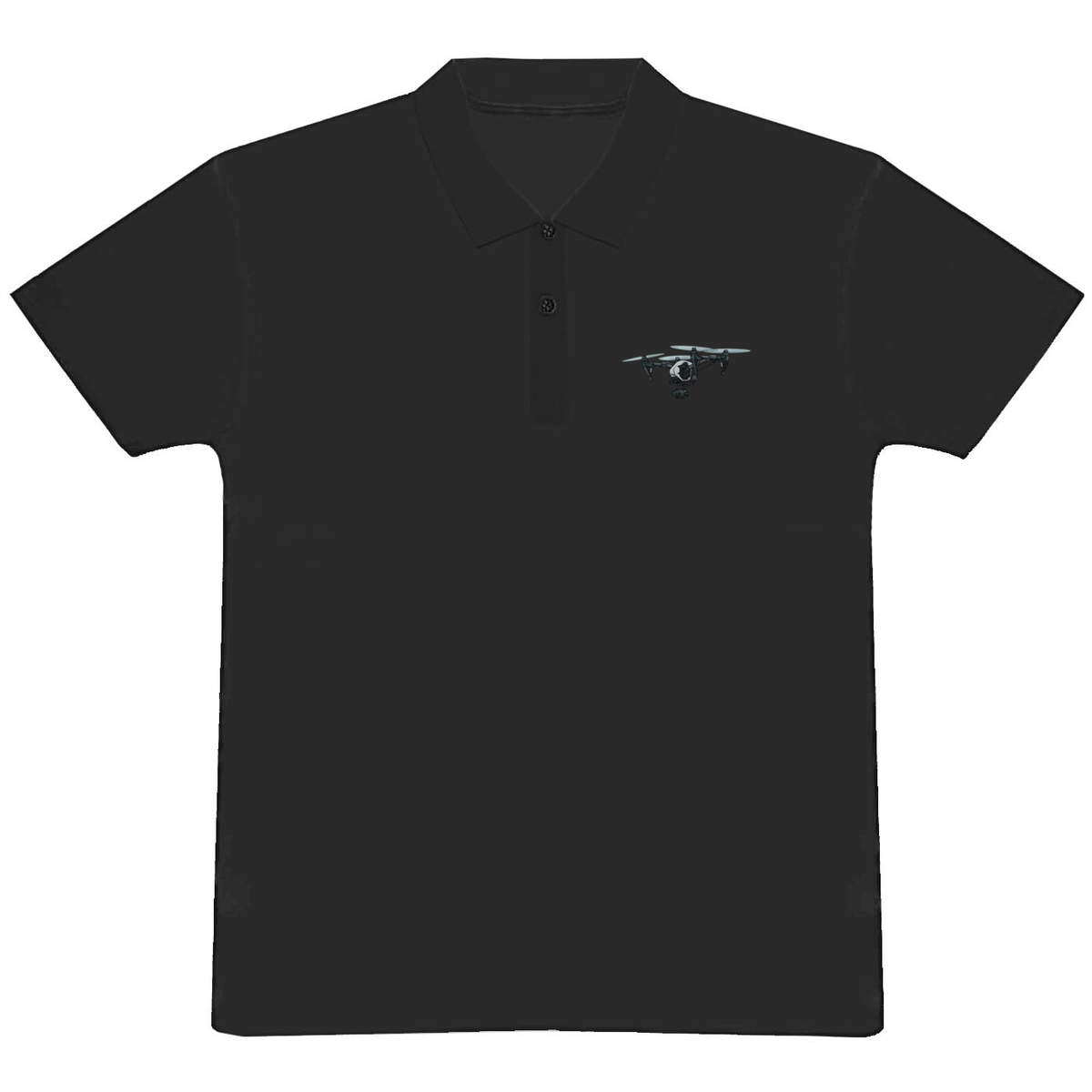 'Camera Drone' Adult Polo Shirt / T-Shirt (M, Black) (PL00211399)