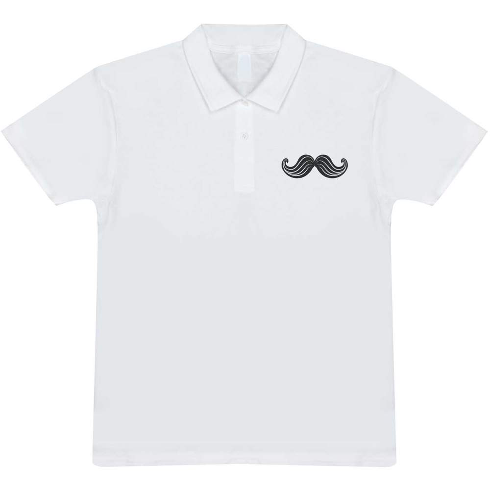'Fancy Mustache' Adult Polo Shirt / T-Shirt (PL016289) - Picture 7 of 8