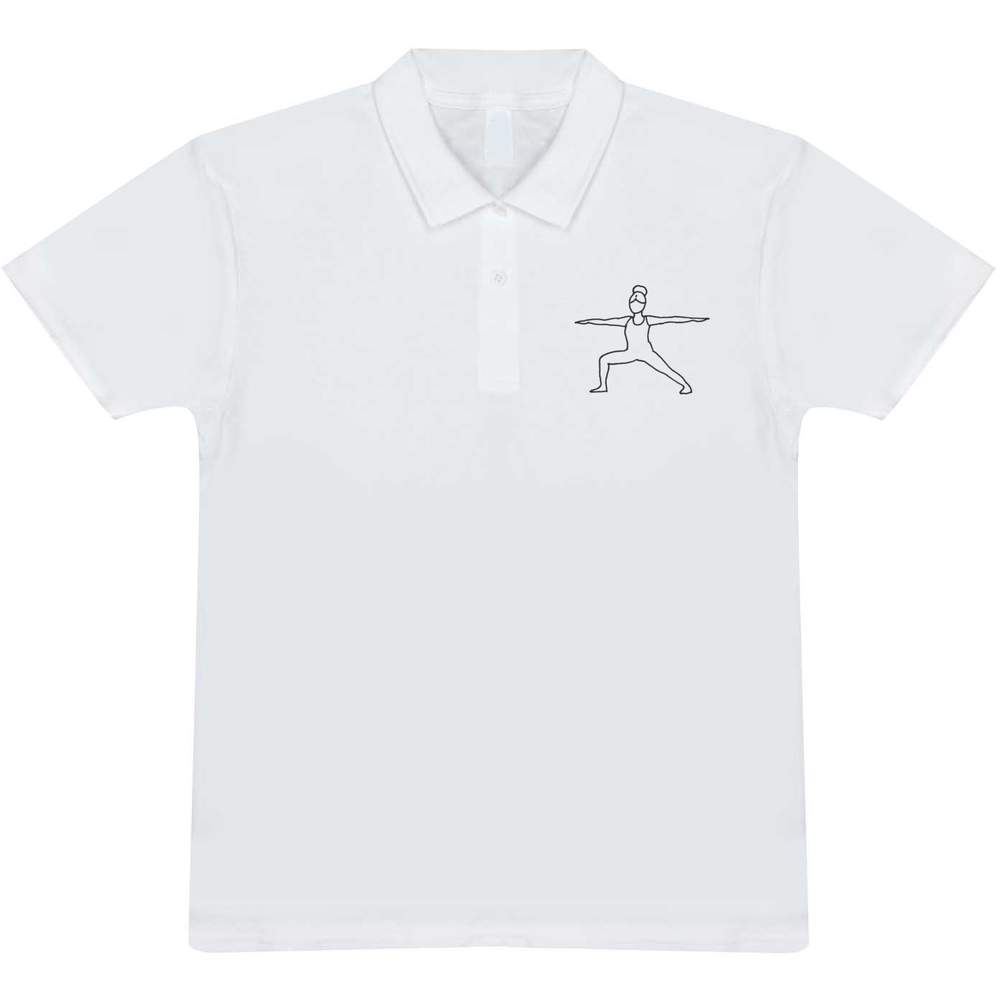 'Warrior Yoga Pose' Adult Polo Shirt / T-Shirt (PL010644)
