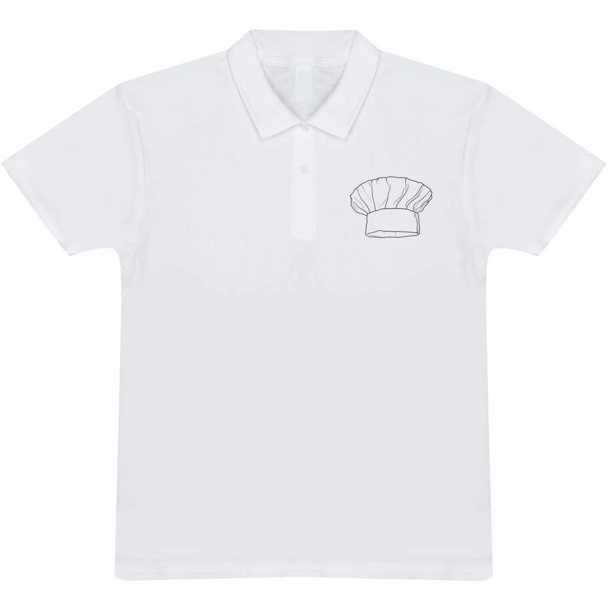'Chef's Hat' Adult Polo Shirt / T-Shirt (S, White) (PL00060601)