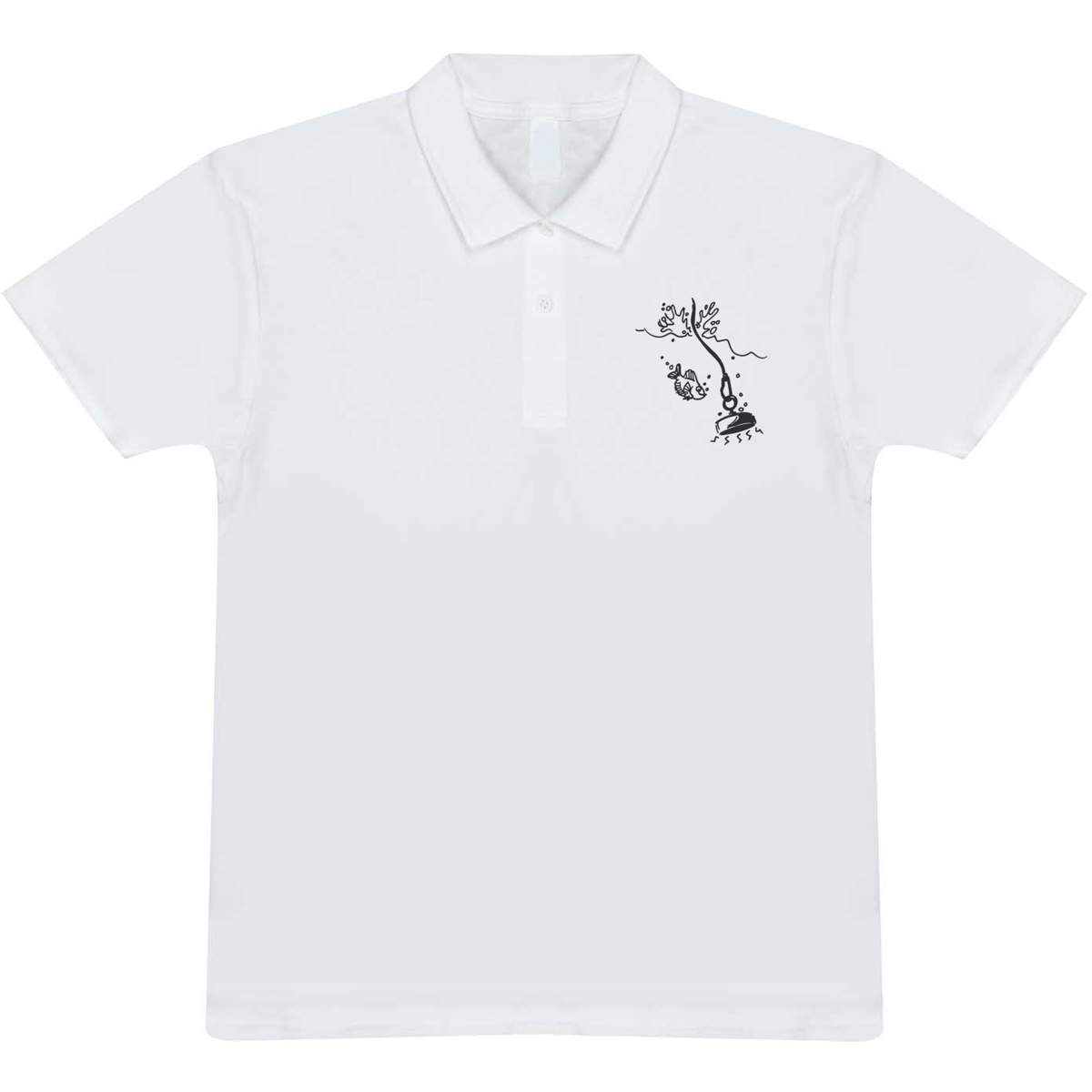 'Magnet Fishing' Adult Polo Shirt / T-Shirt (S, White) (PL00071945)
