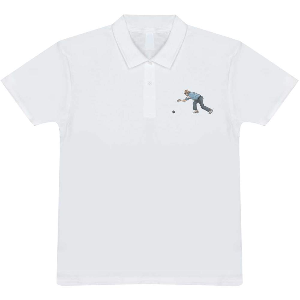 'Man Playing Lawn Bowls' Adult Polo Shirt / T-Shirt (PL035952) - Picture 7 of 8