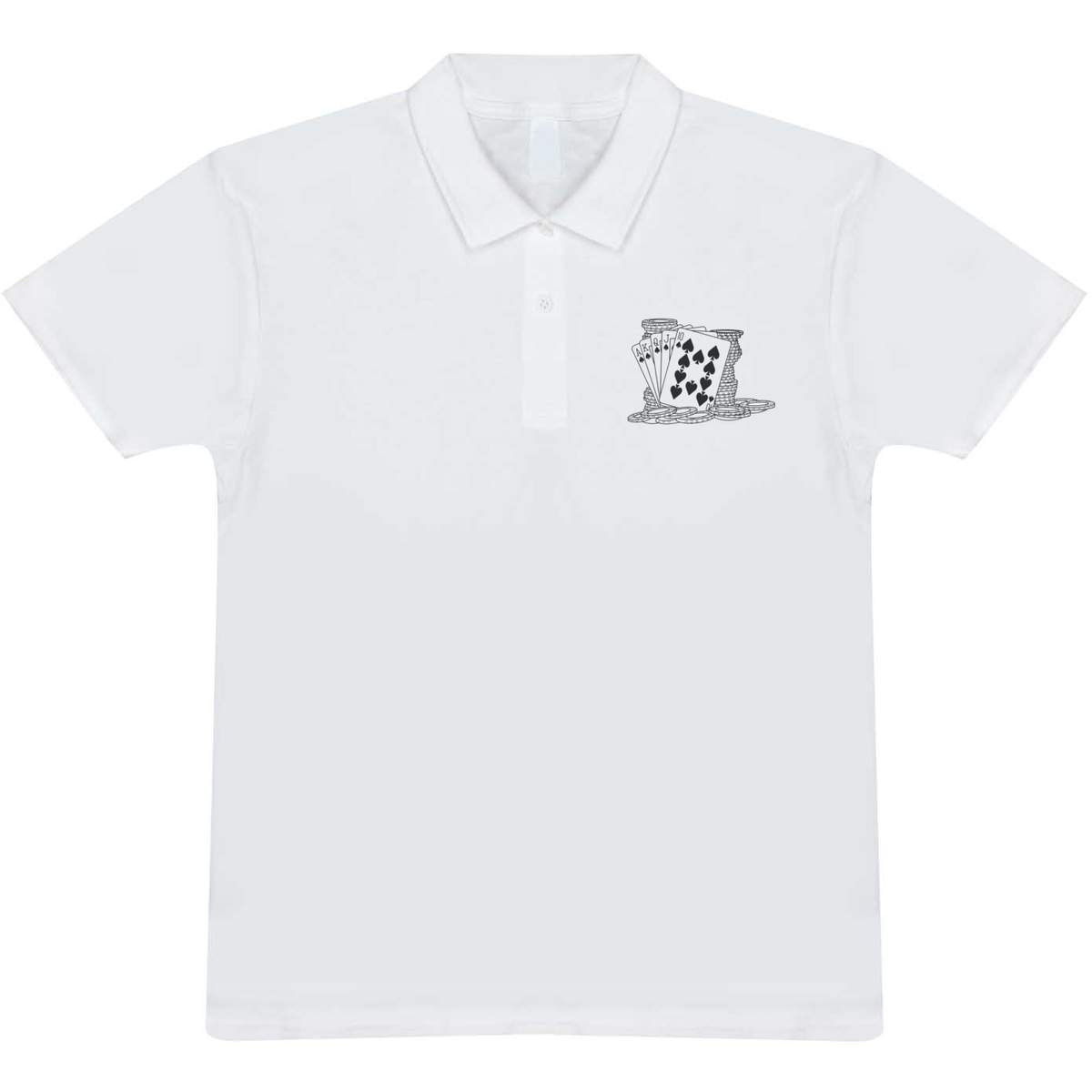 'Cards & Poker Chips' Adult Polo Shirt / T-Shirt (PL037945)