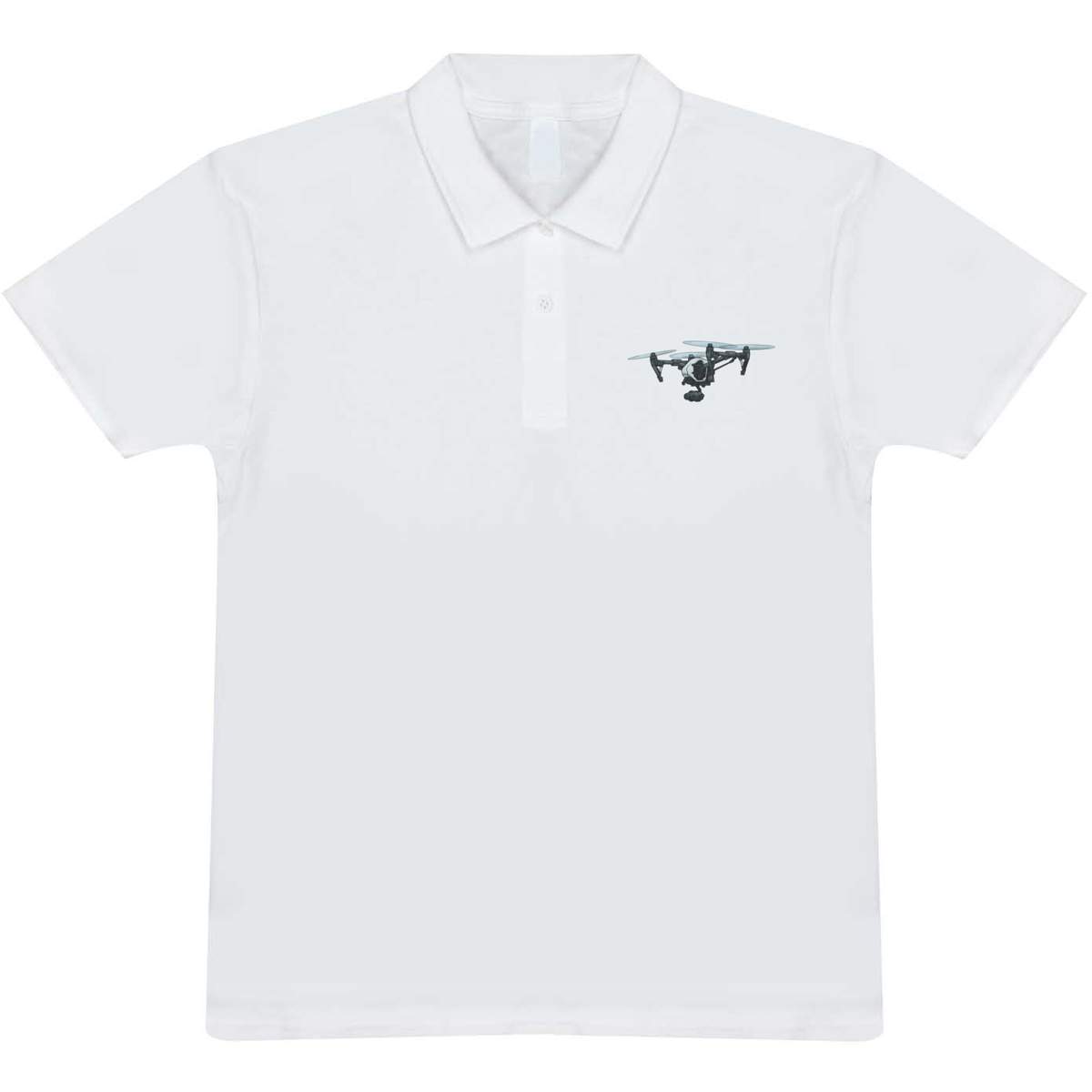 'Camera Drone' Adult Polo Shirt / T-Shirt (S, White) (PL00097638)