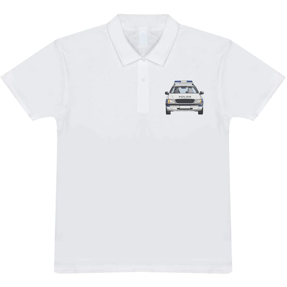 'Police Car Front' Adult Polo Shirt / T-Shirt (PL047855)