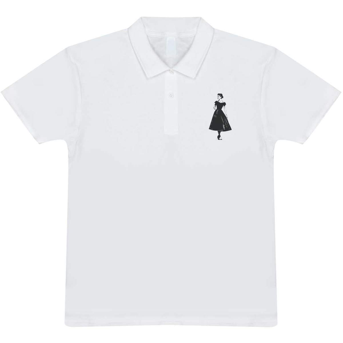 'Elegant Woman in Dress' Adult Polo Shirt / T-Shirt (PL048723)