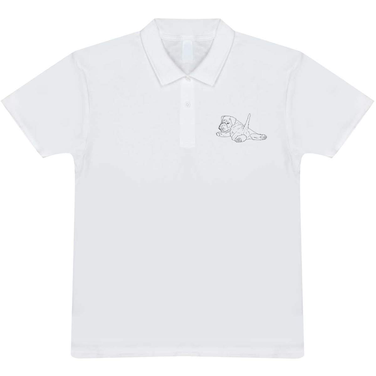 'Schnauzer Puppy Relaxing' Adult Polo Shirt / T-Shirt (PL050831)