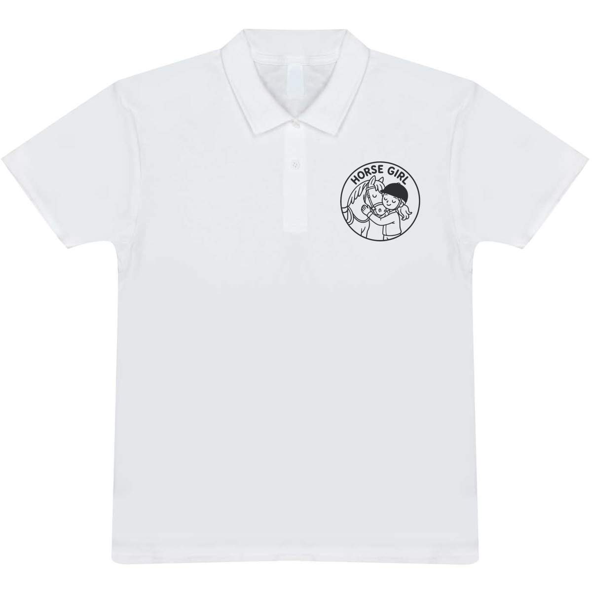 'Horse Girl' Adult Polo Shirt / T-Shirt (PL054148)