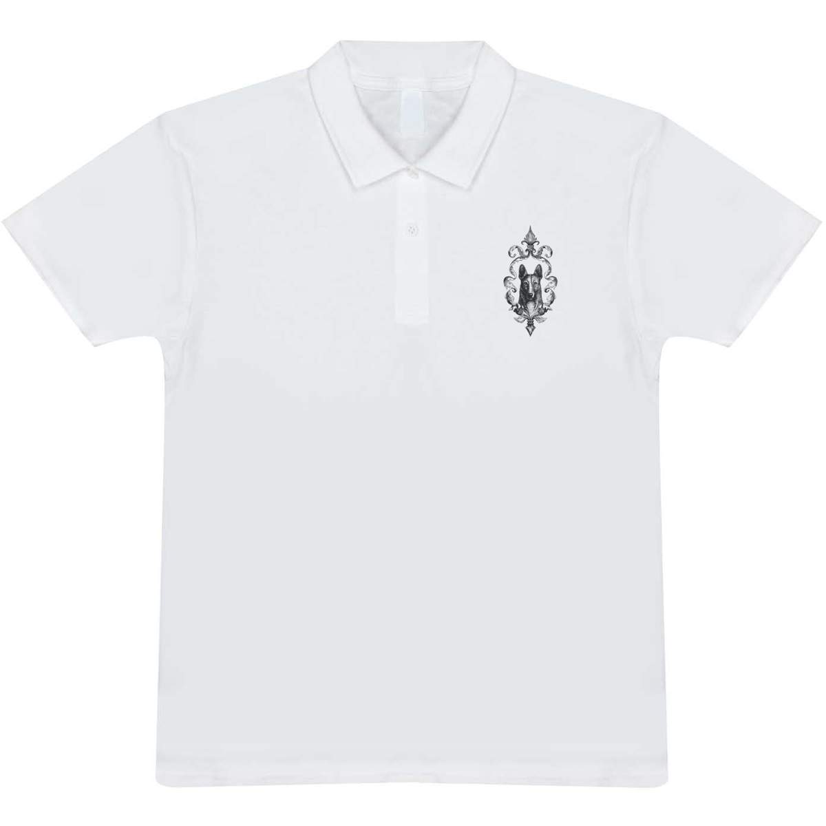 'French Crest Design with Dog' Adult Polo Shirt / T-Shirt (PL054485)