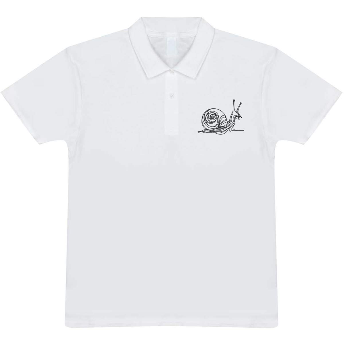 'Curious Snail Doodle' Adult Polo Shirt / T-Shirt (PL054930)