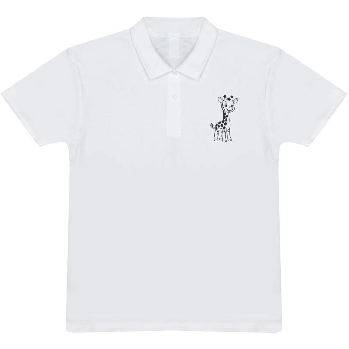 'Cute Giraffe' Adult Polo Shirt / T-Shirt (PL057083)