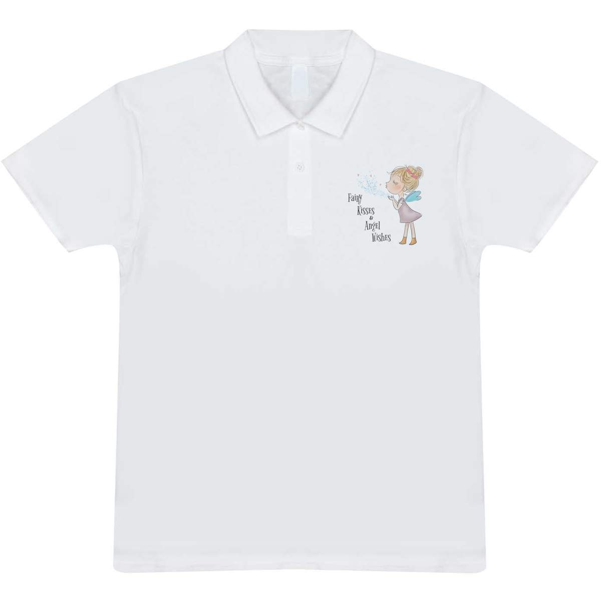'Fairy Kisses Angel Wishes' Adult Polo Shirt / T-Shirt (PL057431)