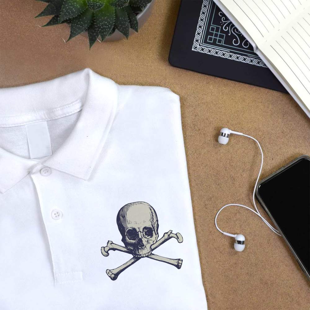 Camisa polo/camiseta 'Skull & Crossbones' para adultos (PL037614) - Imagen 8 de 8