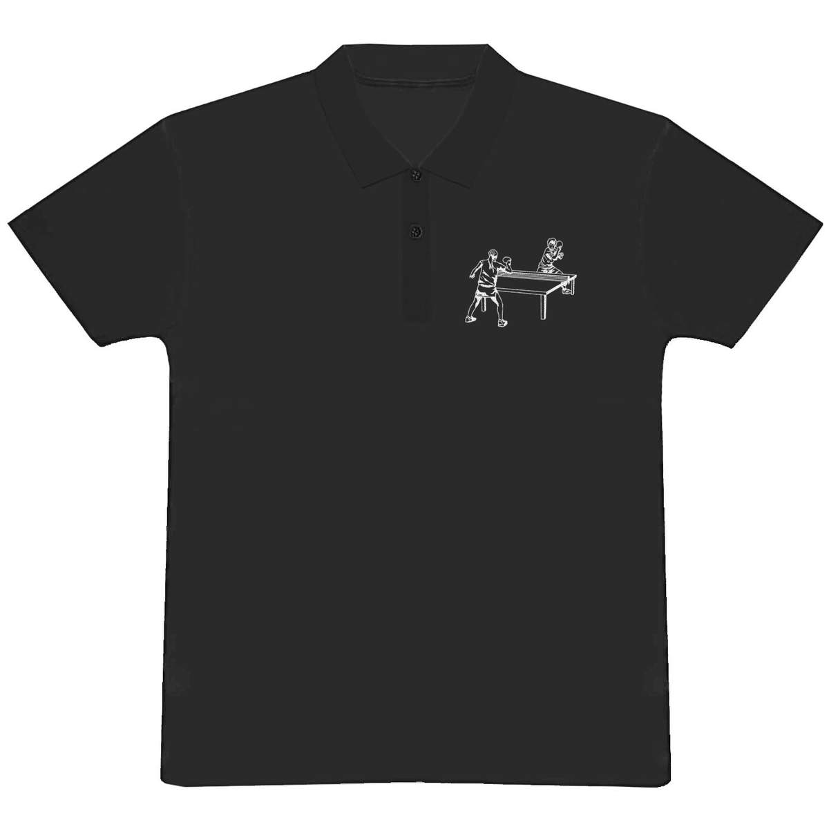 'Table Tennis' Adult Cotton Polo Shirt - Collared Shirt for Work, Golf, Teams and Uniforms (PL025989)