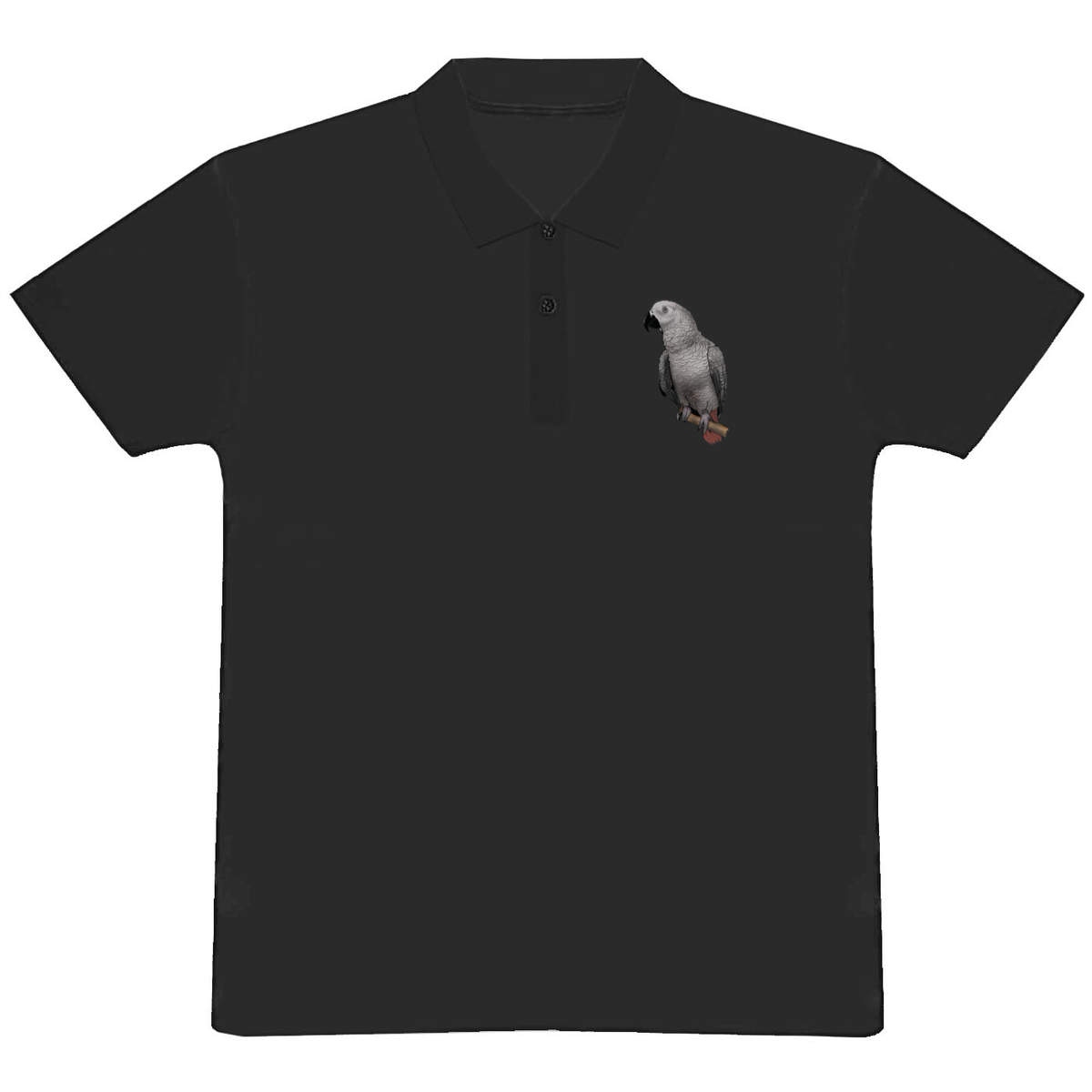 'African  Grey Parrot' Adult Polo Shirt / T-Shirt (PL028573)