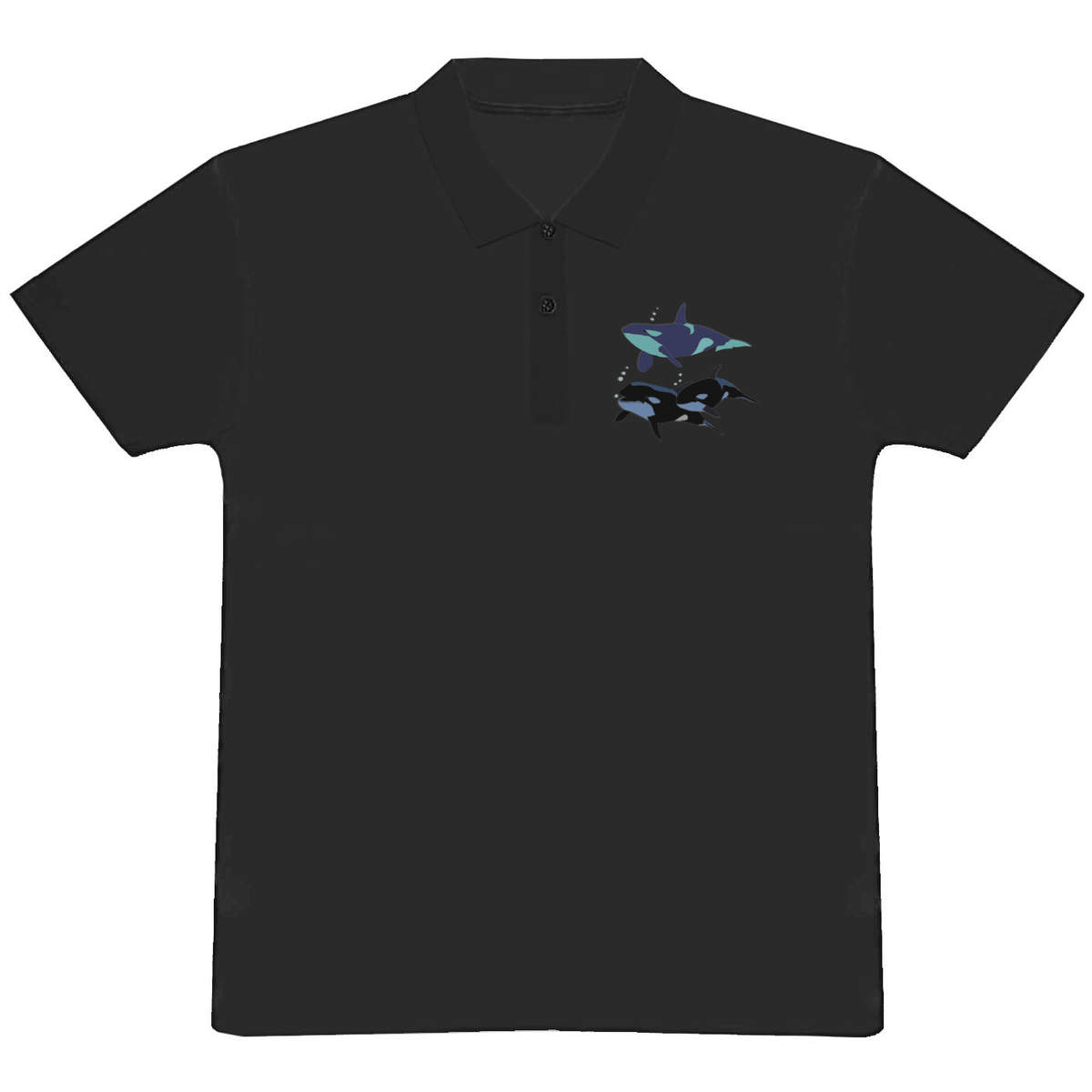 'Orca Family' Adult Polo Shirt / T-Shirt (PL031191)