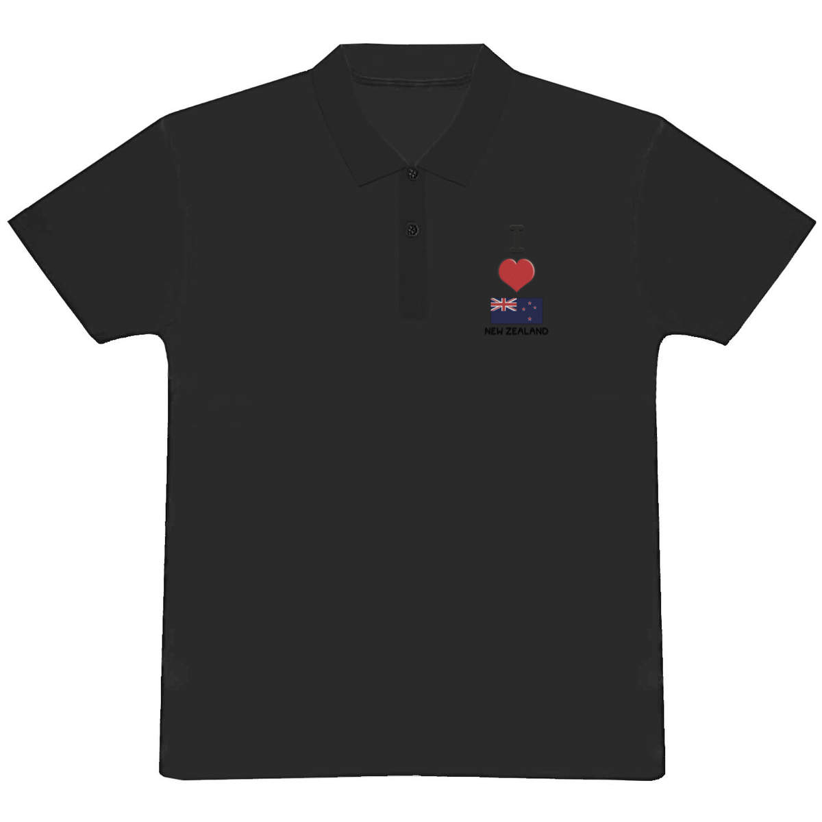 'I Love New Zealand' Adult Polo Shirt / T-Shirt (PL033391)