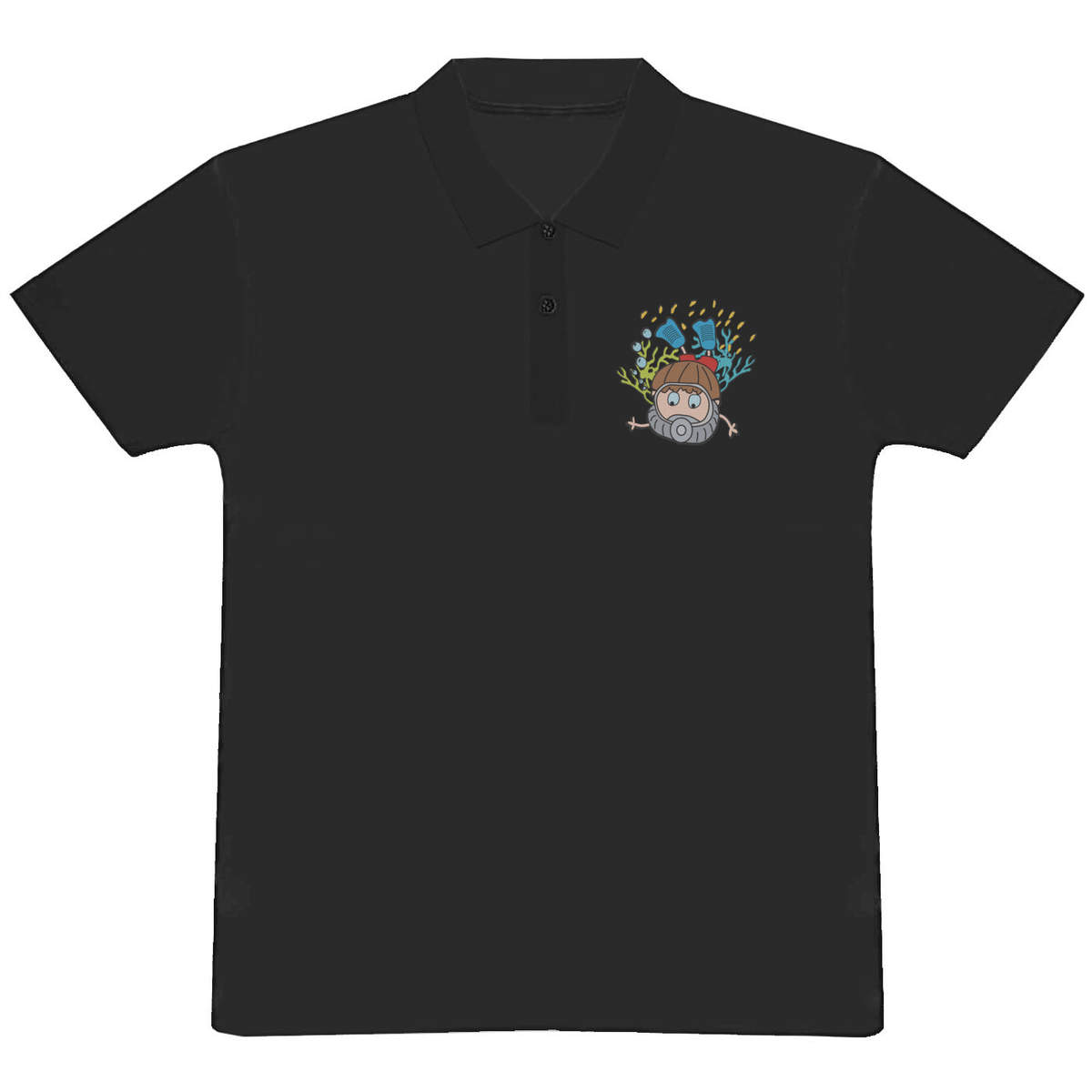 'Scuba Diver' Adult Polo Shirt / T-Shirt (PL039938)