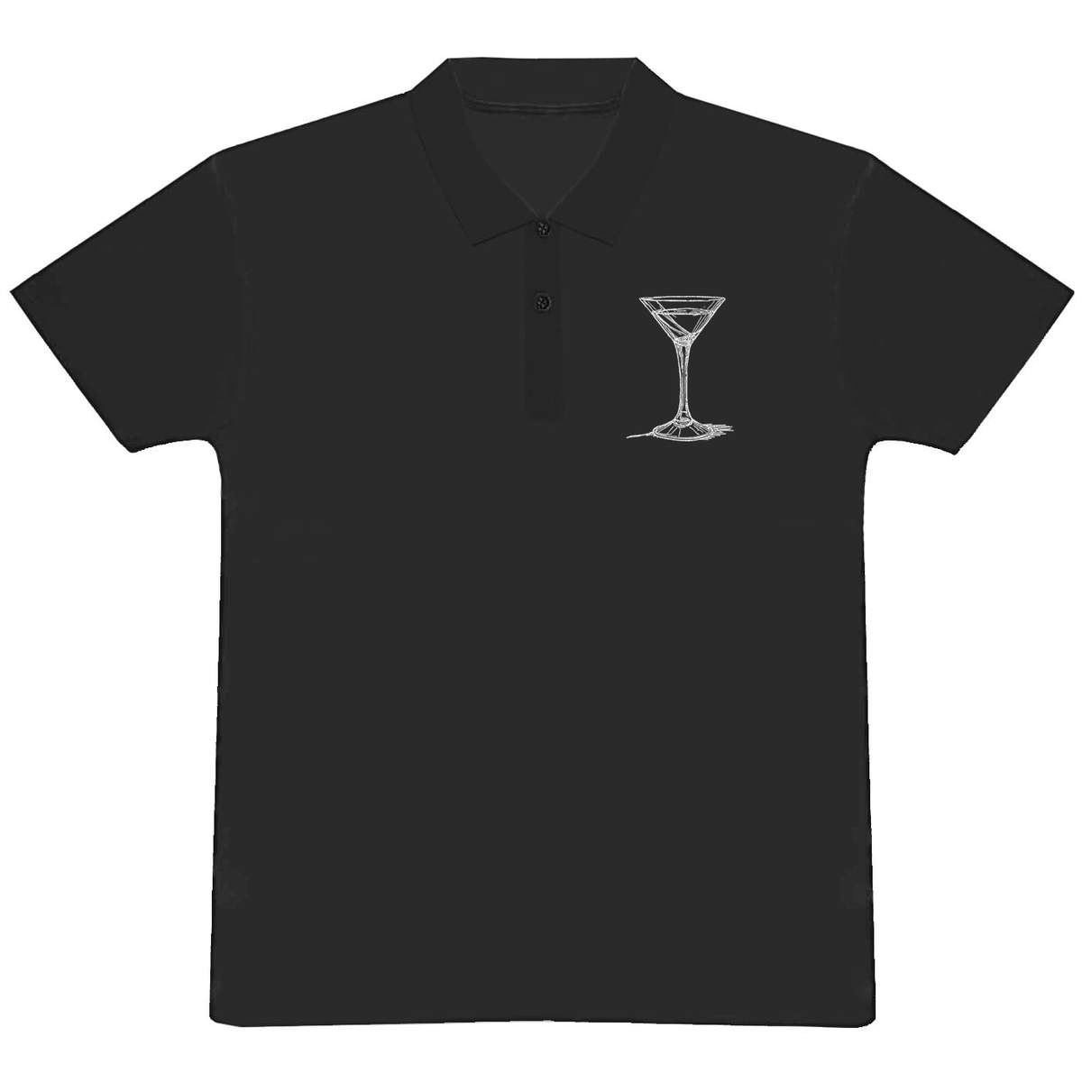 'Cocktail Glass' Adult Polo Shirt / T-Shirt (PL048523)