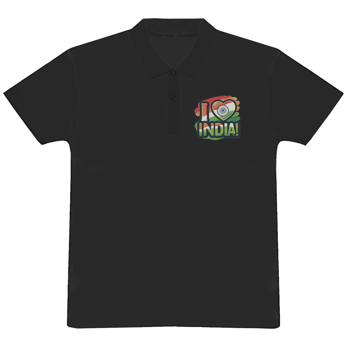 'I Love India!' Adult Polo Shirt / T-Shirt (PL049766)