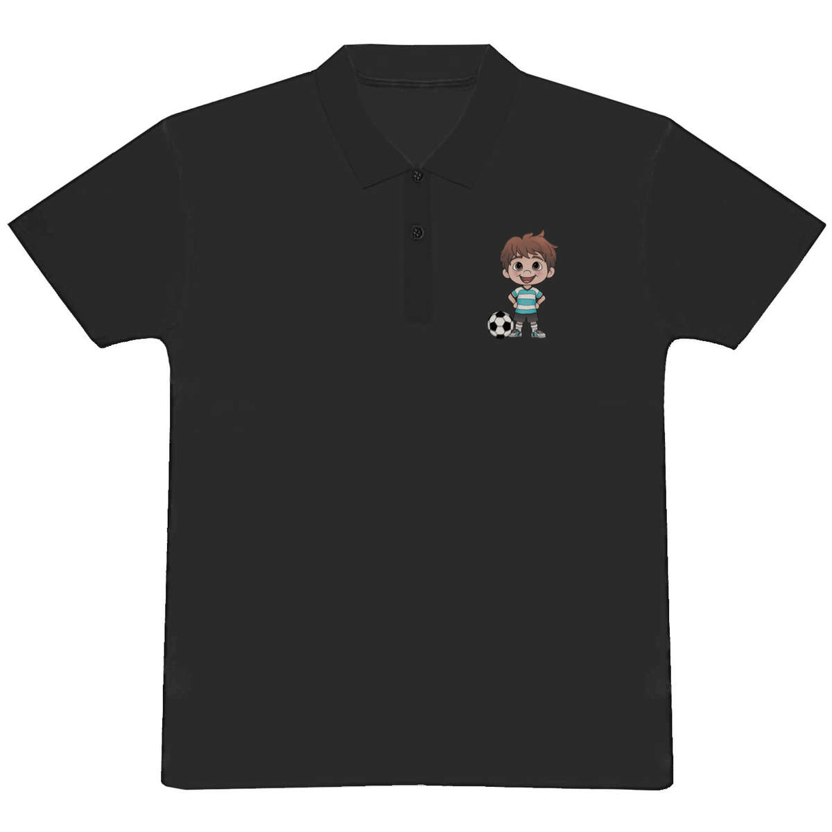 'Football Player Boy' Adult Polo Shirt / T-Shirt (PL051338)