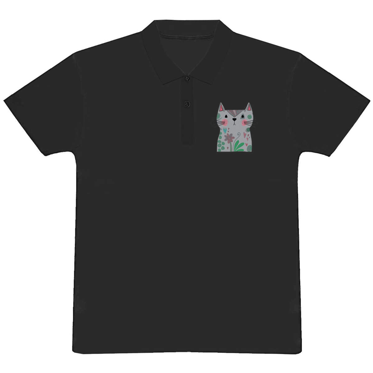 'Funky Cat' Adult Polo Shirt / T-Shirt (PL053179)
