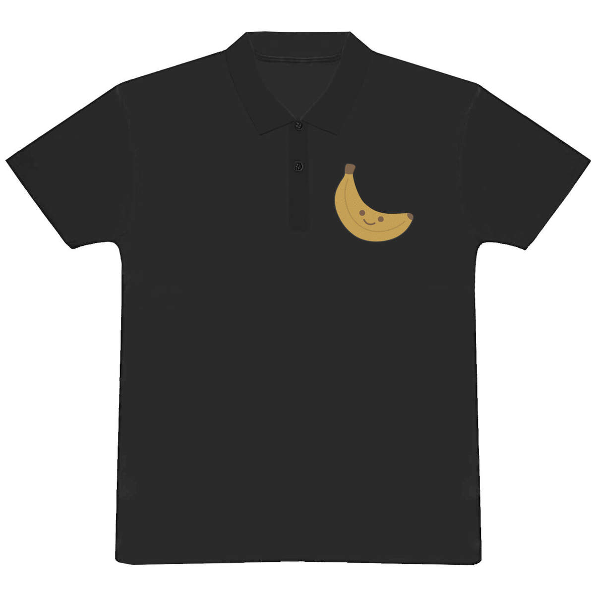'Happy Banana' Adult Polo Shirt / T-Shirt (PL054974)