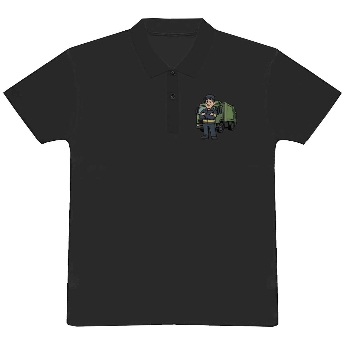 'Bin Man & Bin Truck' Adult Polo Shirt / T-Shirt (PL057695)