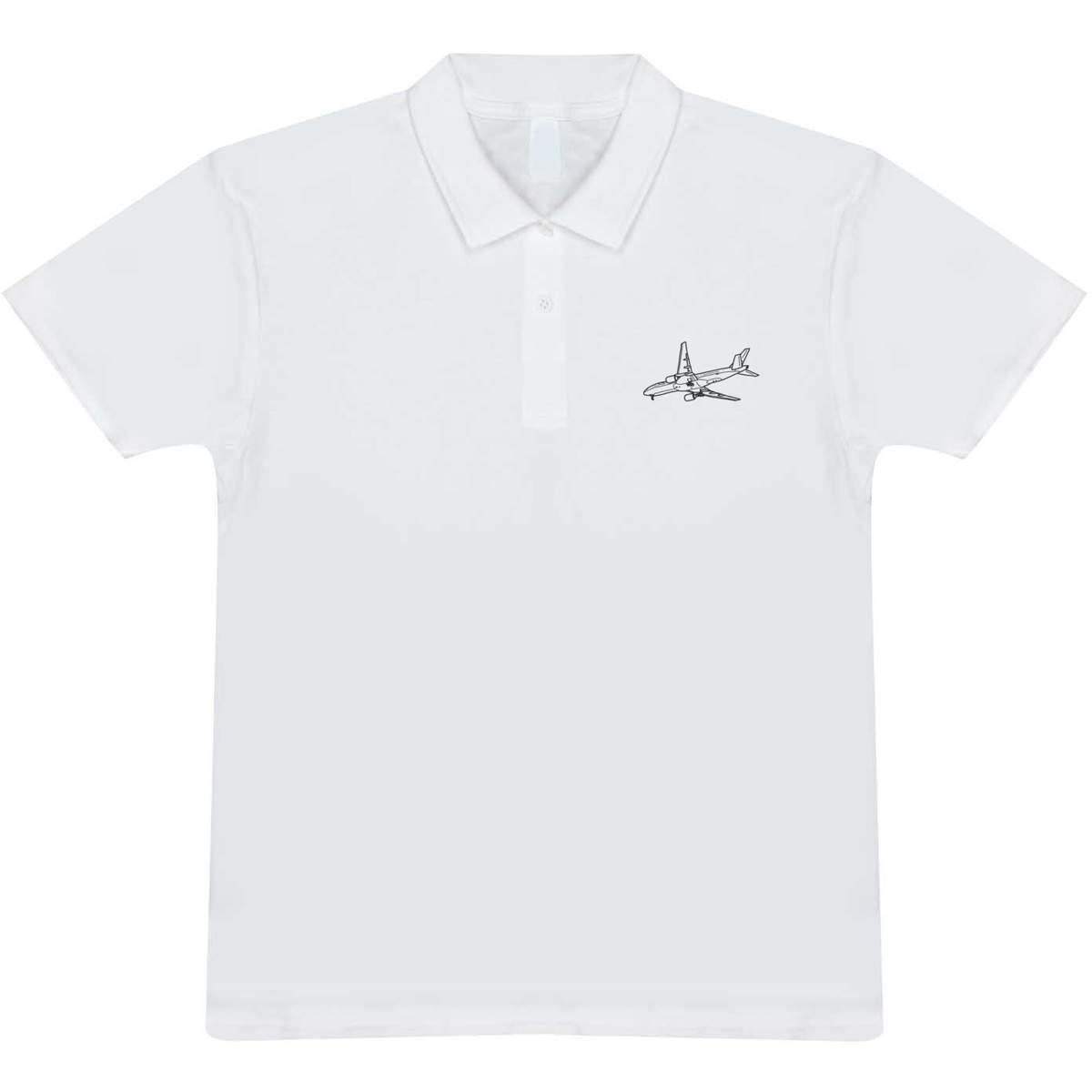 'Commercial Aircraft' Adult Polo Shirt / T-Shirt (XL, White) (PL00051624)