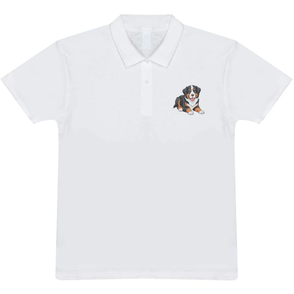 'Bernese Mountain Dog' Adult Polo Shirt / T-Shirt (XL, White) (PL00392457)