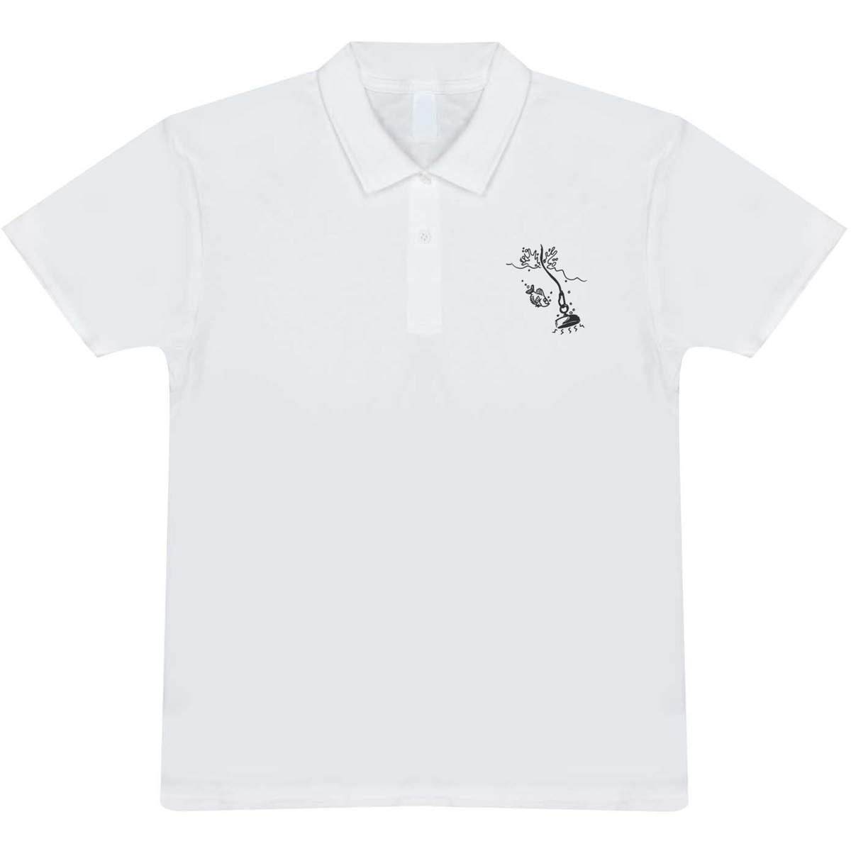 'Magnet Fishing' Adult Polo Shirt / T-Shirt (XXL, White) (PL00183551)