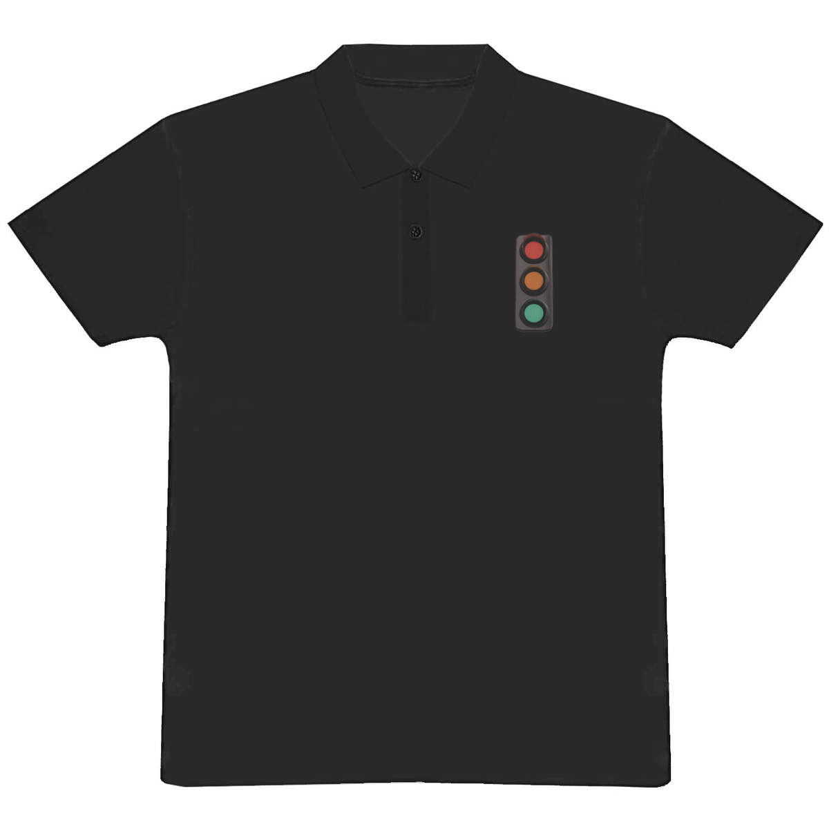 'Traffic Light' Adult Polo Shirt / T-Shirt (XXL, Black) (PL00155338)