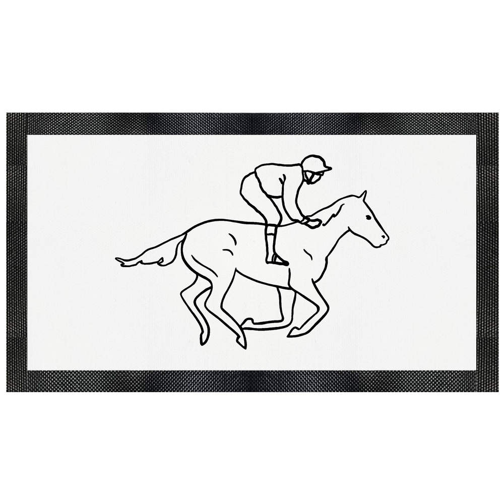 'Jockey Riding Horse' Pet Feeding Mat (PM00007587)