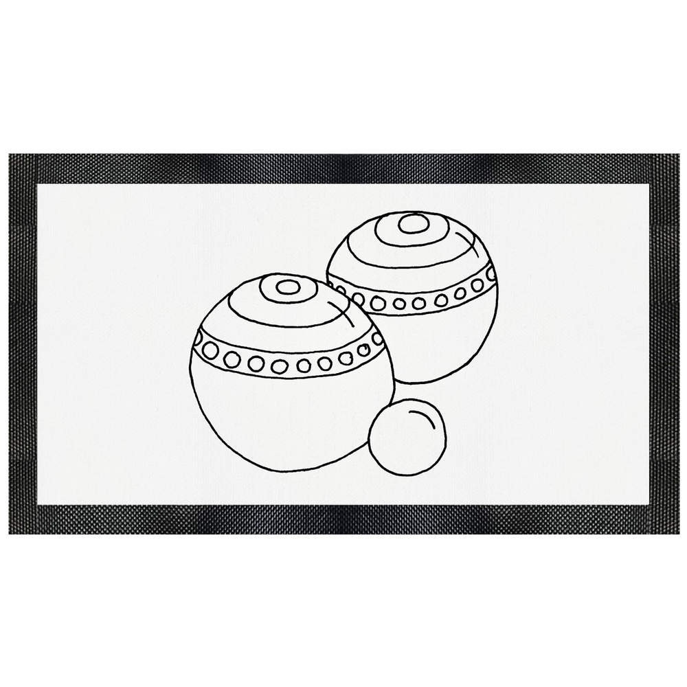 'Lawn Bowls' Pet Feeding Mat - Placemat for Dog / Cat Food and Water Bowls, Kitchens and Floors (PM00007798)