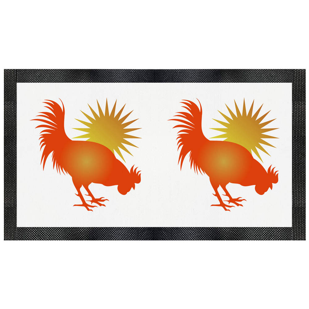 'Sunrise Rooster' Pet Feeding Mat (PM00015904)