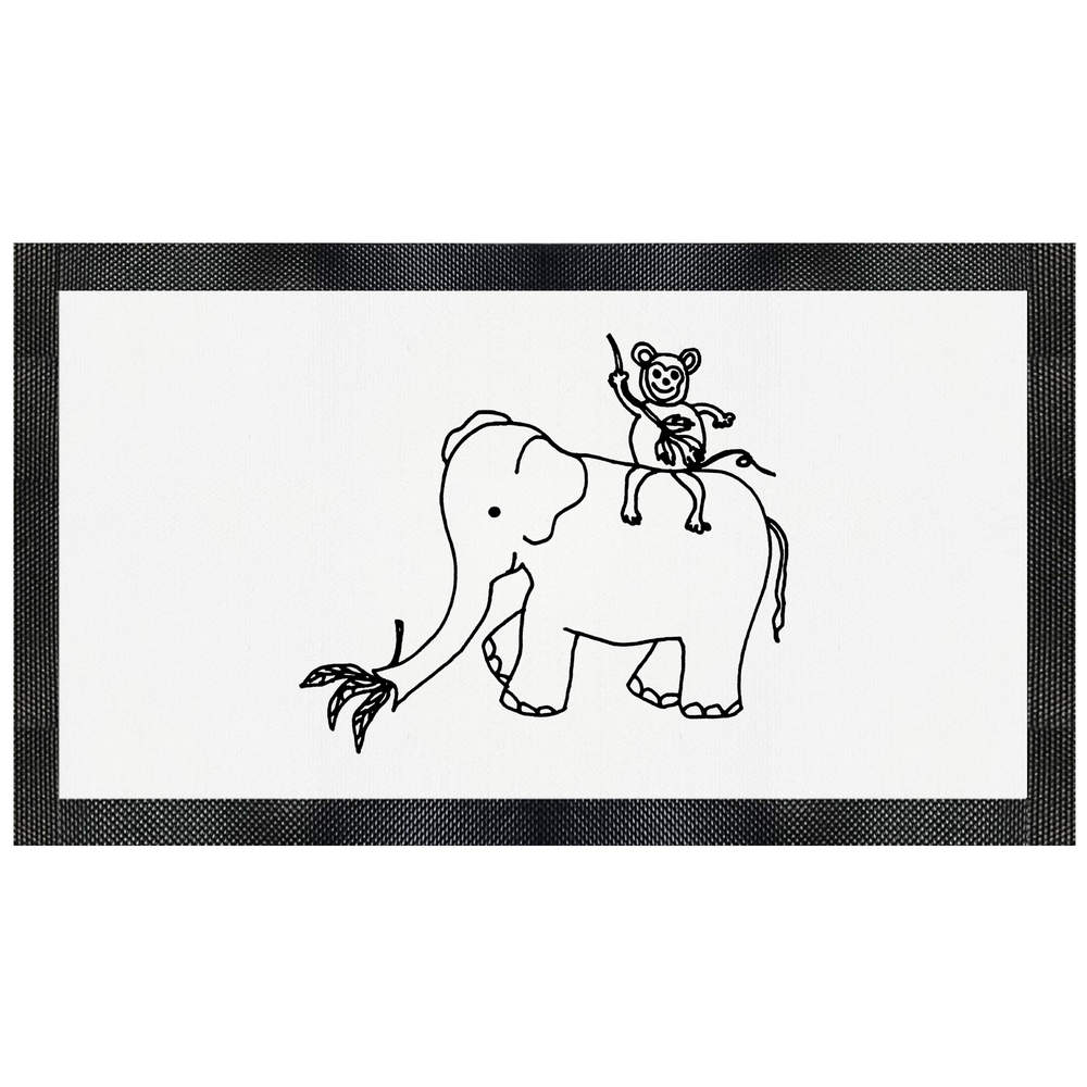 'Monkey On Elephant' Pet Feeding Mat (PM00016437)