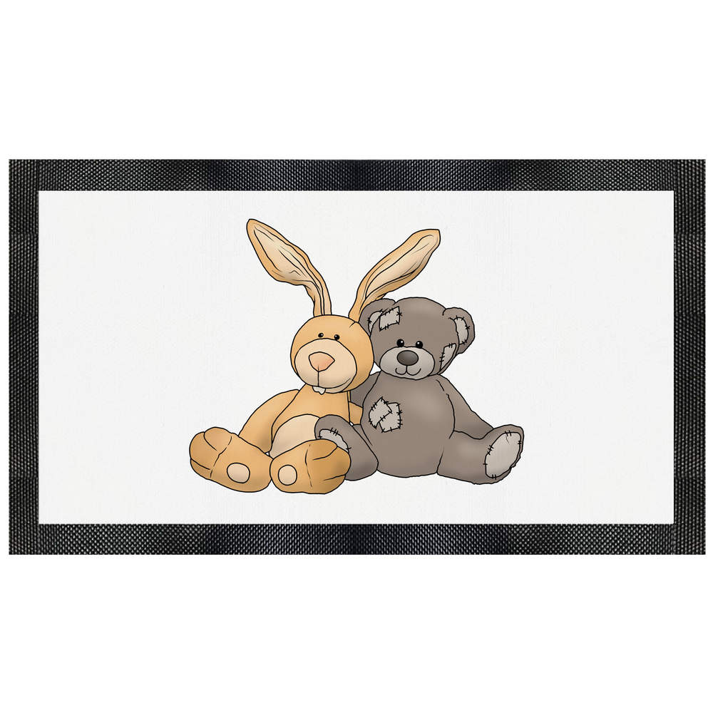 'Bunny & Teddy Toy Cuddle' Pet Feeding Mat (PM00017745)