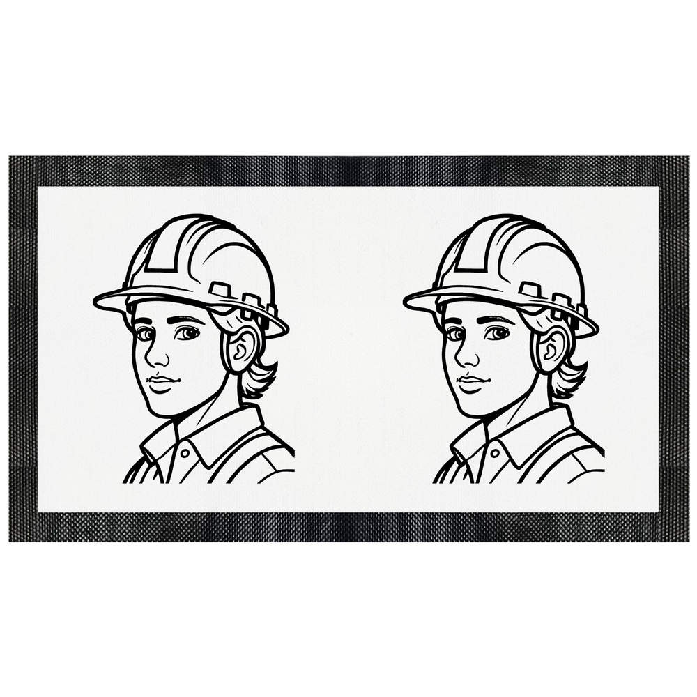 'Man In Hard Hat' Pet Feeding Mat (PM00021821)