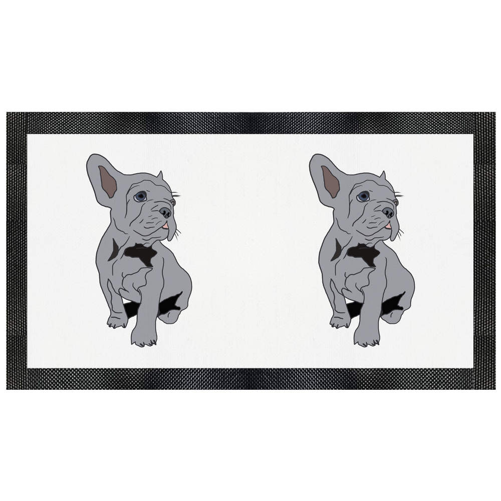 'Grey French Bulldog Puppy' Pet Feeding Mat (PM00023181)